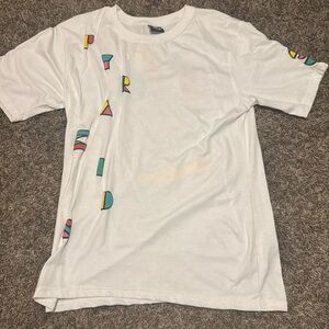 White pyramid shirt
